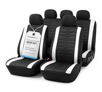 Upgrade4cars Car Seat Covers Full Set Version 2026 White Universal | For front & rear seats | fits most vehicles | Machine washable at 30 degrees | odourless & non-slip