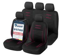Upgrade4cars Car Seat Covers Pink Full Set Universal | Washable Cover for Front Seats, Rear Bench & Headrest | Cute Interior Accessories for Women