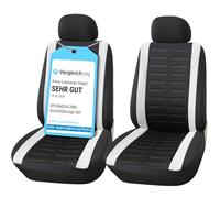 Upgrade4cars Car Seat Covers Set for Front Seats | Universal Car Seat Covers in White