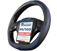 Upgrade4cars D-Shape Steering Wheel Cover in Blue | Universal Steering Wheel Protector | Steering Wheel Cover for Summer & Winter | Car Interior Accessories Decoration