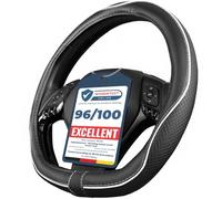 Upgrade4cars D-Shape Steering Wheel Cover in White | Universal Steering Wheel Protector | Steering Wheel Cover for Summer & Winter | Car Interior Accessories Decoration