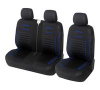 Upgrade4cars Van Seat Covers Front Pair Blue | Universal Cover Set for Driver and Passenger Seats + Headrest | Interior Accessories for Women and Men