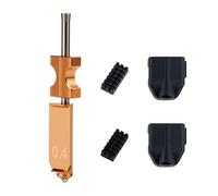 Upgraded 0.4MM Hotend Kit for Flashforge AD5X Nozzle,All Metal Hot End/Printhead Replacement,3D Printer Assembled Extruder Kits with Detachable Nozzle, Extra 2PCS Silicone Sock and 2PCS Brush