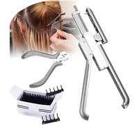 Upgraded 10 pin 6D Hair Extensions Machine, No Trace Hair Extension Machine kit, Invisible Seamless Hair Extension, with Pliers, Easy to Use More Natural