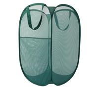 Upgraded 100L Extra Large Mesh Pop Up Laundry Basket With Handles, Light Breathable, Fold Compact, Large Hold Portable Foldable Dirty Clothes Basket For Bedroom, Laundry Room, Dorm, Hotel, Green.V