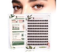 Upgraded 10mm Eyelash Hangers, Wispy D Curl No Plastic Feel Natural Cluster Eyelash Extensions, Ultra Soft Individual Lashes with Thin Band, Durable and New Comfort, Natural Style