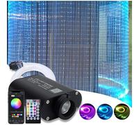 Upgraded 16W Fibre Optic Curtain Light APP Waterfall Light Kit for House Decor Sensory Room or Autistic Kids