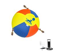 Upgraded 18" Heavy-Duty Herding Ball for Dogs Tug Toys with Knotted Ropes | 1000D Bite-Proof Thick Anti-Burst Bladder Double Stitched Reinforced for Large Medium Dogs Fast Inflation with Large Air Pump