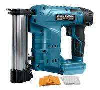Upgraded 18GA Cordless Brad Nailer Compatible with Makita 18V Battery, Brushless Nail Gun Electric Stapler with 1000 Nails and 1000 Staples for Home Improvement, DIY and Woodworking