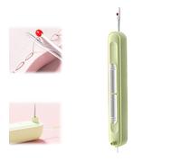Upgraded 2 in 1 Automatic Needle Threader and Seam Ripper, Integrated Needle Threading Tool (Green)
