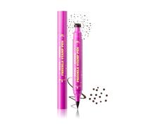 Upgraded 2-in-1 Fake Freckle Pen Dual-Ended, Waterproof & Smudge-Proof Long-Lasting Freckles Stamp & Fine Tip (1mm/2mm/3mm), Natural Sun-Kissed Makeup for Women (F04 Deep chocolate brown)