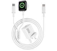 Upgraded 2 in 1 Fast Charging Cable for iPhone 17 16 15 Charger,Travel Essentials for Apple Watch Charger USB C Cable Cord with 20W Wall Charger Block for iWatch Series Ultra/SE/10/9/8/7/6/5/4/3/2