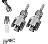 Upgraded 2-in-1 Internal and External Pipe Thread Cutting Tool,Thread Trimming and Angle Bolt Repair Tool, Electric Drill Compatible Pipe Threader Kit for PVC Water Pipes (All,2PC)