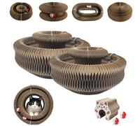 Upgraded 2 Pack Kitty Kurlz Cat Scratcher, Magnetic Multi Shape Interactive Twisty Paws Cat Toy with Play Ball, Cat Scratcher for Indoor Cats