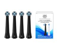 [Upgraded 2025] AmuLumon 4-Pack Ultra-Soft Toothbrush Heads for Oral-B iO Series (iO3/iO4/iO5/iO6/iO7/iO8/iO9/iO10) - Gentle Gum Care, Hygienic Travel-Ready Replacement Brush Heads (Black, 4PACK)