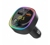 Upgraded 2026 Handsfree Call Car Charger,Wireless Bluetooth FM Transmitter Radio Receiver,Mp3 Audio Music Adapter,Dual USB Port Charger Compatible for All Smartphones (New Black)