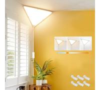 Upgraded 20W 2000LM LED Corner Light, Triangle Lights for Living Room With 10 FT Cord, 3000K/4000K/6000K Plug-in Ceiling Light, Modern for Room