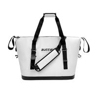 Upgraded 23L Fish Cooler Bag - Upgraded Seamless Insulation, 2-in-1 Live Fish Container, Foldable & Waterproof Cooler Bag with Magic Tape & Gear Loops, White