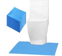 Upgraded 25 Pack Disposable Toilet Mats,Super Absorbent Toilet Floor Protector from Urine,Disposable Toilet Floor Mat for Urine,U Shaped Toilet Mat for Urine,Around Toilet Floor Protector 24" x 22"