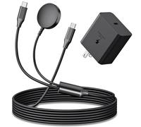 Upgraded 2in1 Samsung Watch Charger Fast Charging, 45W Super Fast Charger Block USB-C Compatible with Galaxy Watch Ultra/7/6 Classic/5 Pro/5/4 Classic/3/Active2/1, Galaxy S25/S24/S23/S22/21/20, Note