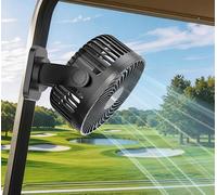 [Upgraded 2X Magnet] 1-Pack Magnetic Golf Cart Fan Rechargeable, 12000mAh Battery Operated Portable Fan with Light, Magnetic Base, Suitable for EZGO Club Car Yamaha, Golf Cart Accessories 2026