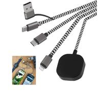 Upgraded 3 in 2 USB C Cable for Apple Watch and iPhone Charger | Multi Charger Cable Compatible with iWatch Series Ultra/SE/10/9/8/7/6/5/4/3/2/1 & iPhone 16/15/14/13/12/11/Galaxy S23