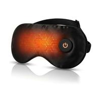 Upgraded 3-Levels Heated Eye Mask, Cordless Warm Eyes Mask for Dry Eyes, Rechargeable with Adjustable Strap Gifts for Women Men Soft and Warm Eye Compress for Sleeping Meditation Travel