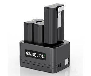 Upgraded,3 Pack 3.65V 6040mAh Replacement Battery with Charger Station,LED digital display,for Ring Doorbell Camera 2/3/4,3Plus,Spotlight Camera and Stick Up Cam,Rechargeable Lithium Li-ion Batterie