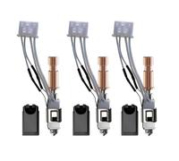 Upgraded 3 Pack Hardened Ceramic Hotend for Kobra S1 Combo 0.2MM 0.4MM 0.6MM Stainless Steel Print Head Extruder Kit Hot End Heater Block Heating Rod Thermistor Nozzle for Anycubic Kobra S1/ACE Pro