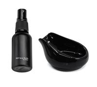Upgraded 30g Coffee Beans Dosing Set, 30ml Glass RDT Spray Bottle, Ceramic Coffee Dosing Cup, Measuring Cup Hold Up to 30g Coffee, Ceramic Single Dosing Tray For Coffee