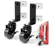 Upgraded 360° Dual Front Wheels, Packout Wheels Compatible with Mil.waukee Packout Rolling Toolboxes, Packout Toolbox Accessories, 200 Lbs Capacity