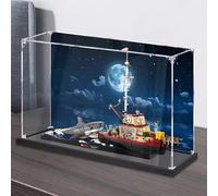 Upgraded 3MM Display Case for Lego 21350 Jaws Building Set,Dustproof Clear Display Case Compatible with Lego 21350 Jaws(Not Include The Model)