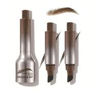 Upgraded 4-in-1 Eyebrow Pen with Waterproof Smudge-Proof Formula for Natural Hair-Like Strokes - Dual-Ended Taupe Eyebrow Pencil and Brow Powder for Long-Lasting Precise Application Effortless