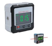 Upgraded 4-Side Magnetic Digital Angle Gauge - 360° Cube Inclinometer with Backlight & Dual-Side Light, Rechargeable Battery, IP54 Protection for Woodworking, Table Saw, Miter Protractor, Auto Repair