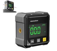 Upgraded 4-Side Magnetic Digital Angle Gauge, Digital Angle Finder Magnetic Cube Inclinometer With Backlight LCD, 4-Side Protractor for Woodworking & Construction
