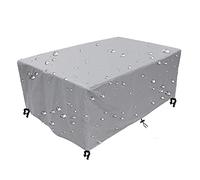 Upgraded 420D Heavy Duty Waterproof Garden Furniture Cover - Anti-UV Windproof Rattan Sofa & Table Protector 260x210x105cm Silver-Grey Rip-Proof Outdoor Patio Set Cover