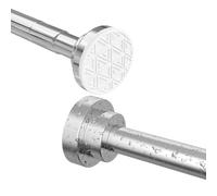 Upgraded 48-133cm Extendable Shower Curtain Pole Splice Mounting, 304 Stainless Steel No Drill Tension Rod, Non-Slip, Never Rust & Collapse for Bath, Door, Closet, Kitchen, Wardrobe,Silver