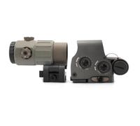 Upgraded 558 Red Dot Optic Sight & G33/G43/G45 3X/5X Magnifier & Riser Mount & Fast FTC Mount Combo，NV Compatible Holographic，QD Flip-to-Center Mount，2.26" Optical Centerline Height，Fit 20mm Pic Rail
