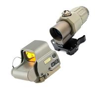 Upgraded 558 Red Dot Optic Sight & G33/G43/G45 3X/5X Magnifier & Riser Mount & Fast FTC Mount Combo，NV Compatible Holographic，QD Flip-to-Center Mount，2.26" Optical Centerline Height，Fit 20mm Pic Rail