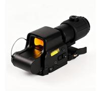 Upgraded 558 Red Dot Sight & G33/G43/G45 Magnifier Scope Combo，NV Compatible，Optic Holographic Sight & 3X/5X Magnifying Glass Set，Flip to Side Quick Detach Mount，High Clarity Glass，Fit 20mm Pic Rail