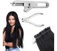 Upgraded 6d Hair Extensions Machine Kit,10-Pin No-Trace Quick-Operated 6D Hair Extensions Tool, Easy to Use More Natural and Faster for Salon Human Hair