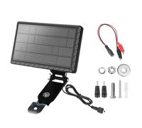 Upgraded 6V 1.98W Solar Panel for Deer Feeder, Angle Adjustable Mounting Bracket, IP65 Waterproof, Solar Battery Charger with Alligator Clips & DC 5.5×2.1/3.5×1.35/4.0×1.7 Connector for Game Feeder