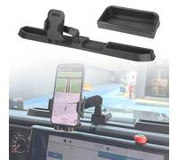 Upgraded 720-degree Rotatable Phone Mount for 2024 2025 2026 Jeep Wrangler JL JLU Gladiator JT (NOT for Wrangler 4XE) Phone Holder Dash Mount System Kit Accessories with Dashboard Tray Storage Box