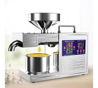 Upgraded 820W Electric Oil Press Machine, Automatic Oil Proponer Maker, Hot/Cold Press Oil Machine with Temperature Display for Peanut Almond Soybean Full Home820W