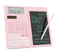 Upgraded 82MS Plus Scientific Calculator, ROATEE Professional Scientific Calculators with Erasable LCD Writing Tablet, Solar and Battery Dual Power,Desktop Calculator with Notepad for Office, School