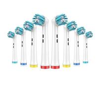 Upgraded Acoss Action Replacement ElectricToothbrush Headd Specially Designed for PRO1000-16° Cross Bristles&Amazing Cleaning Effect Toothbrush Heads Suitable for Deep Cleaning People,8 Count,White