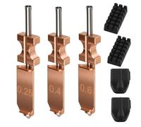 Upgraded AD5X Nozzles Kit 0.25 0.4 0.6, 2X Silicone Sock +2X Nozzle Brush Plated Copper Titanium Integrated Heatbreak Compatible with Flashforge AD5X Multi Color 3D Printer Parts (0.25+0.4+0.6mm)