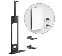 Upgraded Adjustable Console Holder Wall Mount for PS5: Black Gaming Stand for PlayStation 5/PS5 Slim/Pro Digital Disc Edition With 2 Controller Kits black
