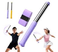 Upgraded Adjustable Intensity Badminton Swing Trainer, Stainless Steel Grip Training Aid, for Strength, Swing Correction & Precision Practice, Instant Sound Cue Fitness Professional Players