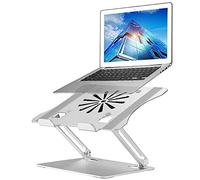 Upgraded Adjustable Laptop Stand with Cooling Fan, Ergonomic Multi-Angle Computer Laptop Stand, Portable Laptop Holder Compatible with MacBook, Air, Pro, Dell XPS, Alienware All Laptops 11-17.3"